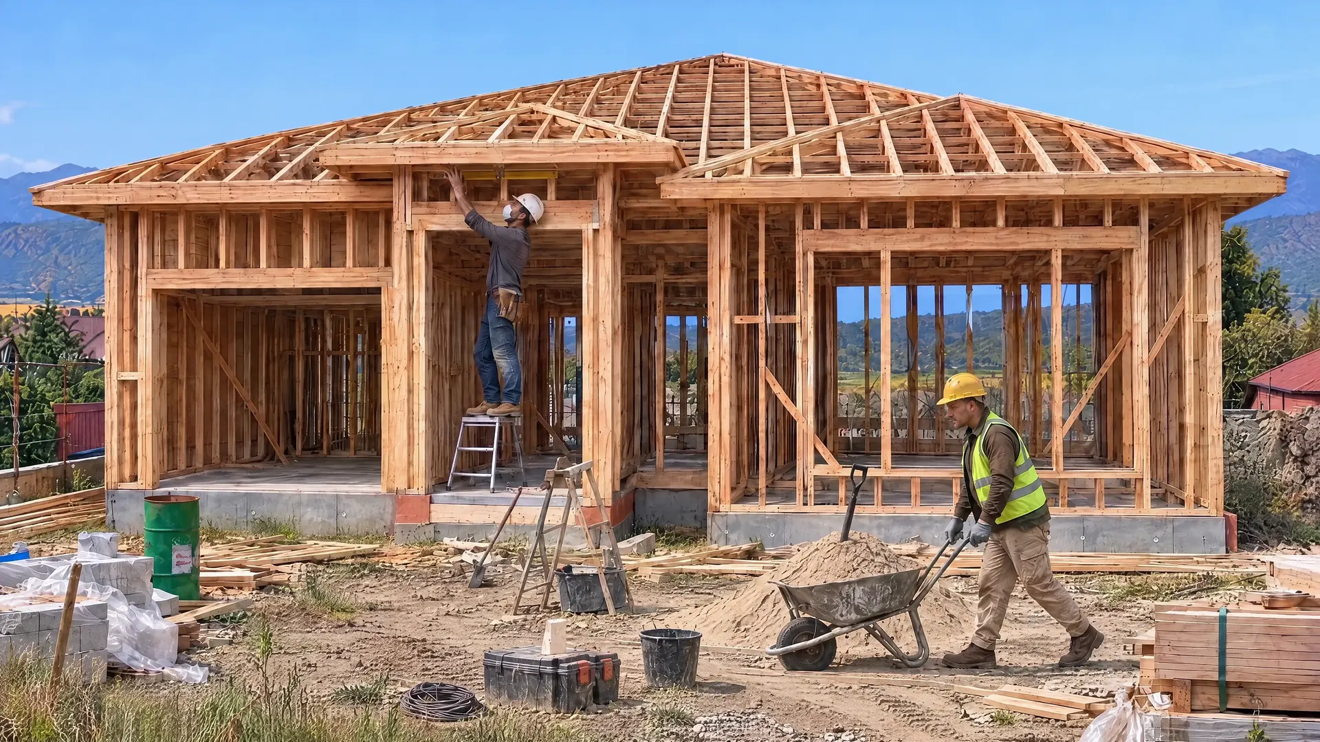 Una casa in legno, nata in pochi mesi